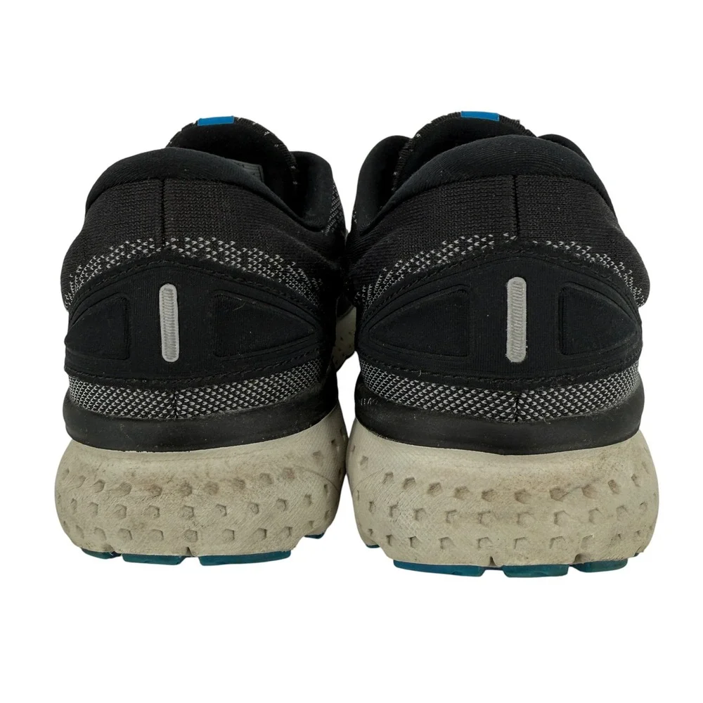 Brooks Glycerin 18 Mens 9 Running Shoes Black Blue Sneakers comfort walking